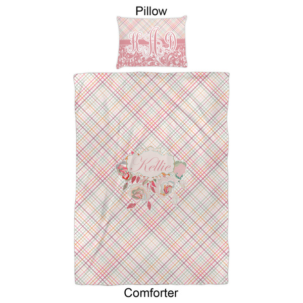 Modern Plaid & Floral Comforter Set - Twin XL - Approval