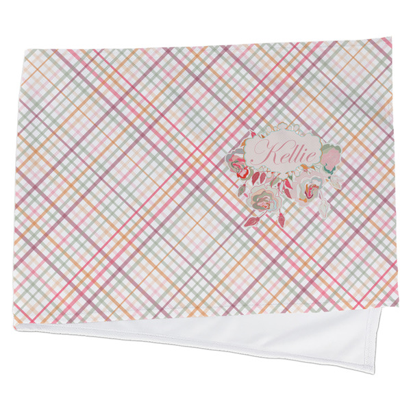 Custom Modern Plaid & Floral Cooling Towel (Personalized)