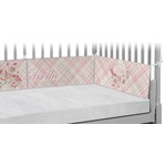 Modern Plaid & Floral Crib Bumper Pads (Personalized)