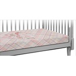 Modern Plaid & Floral Crib Fitted Sheet (Personalized)