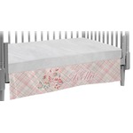 Modern Plaid & Floral Crib Skirt (Personalized)