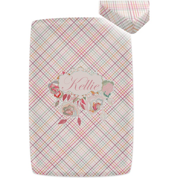 Modern Plaid & Floral Crib Fitted Sheet - Apvl