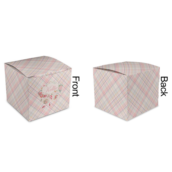 Modern Plaid & Floral Cubic Gift Box - Approval