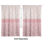 Modern Plaid & Floral Curtain Panel - Custom Size