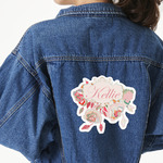 Modern Plaid & Floral Large Custom Shape Patch - 2XL (Personalized)