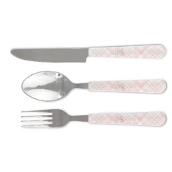 Modern Plaid & Floral Cutlery Set (Personalized)