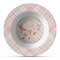 Modern Plaid & Floral Plastic Bowl - Microwave Safe - Composite Polymer (Personalized)