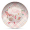 Modern Plaid & Floral DecoPlate Oven and Microwave Safe Plate - Main