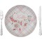 Modern Plaid & Floral 10" Glass Lunch / Dinner Plates - Single or Set (Personalized)