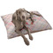 Modern Plaid & Floral Dog Bed - Large LIFESTYLE