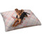 Modern Plaid & Floral Dog Bed - Small LIFESTYLE