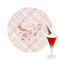 Modern Plaid & Floral Drink Topper - Medium - Single with Drink