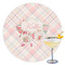 Modern Plaid & Floral Drink Topper - XLarge - Single with Drink