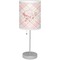 Modern Plaid & Floral Drum Lampshade with base included