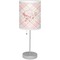 Modern Plaid & Floral Lamp with Drum Shade (Personalized)