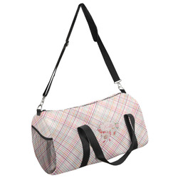 Modern Plaid & Floral Duffel Bag - Large (Personalized)