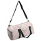 Modern Plaid & Floral Duffle bag with side mesh pocket