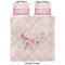 Modern Plaid & Floral Duvet Cover Set - Queen - Approval