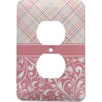 Modern Plaid & Floral Electric Outlet Plate