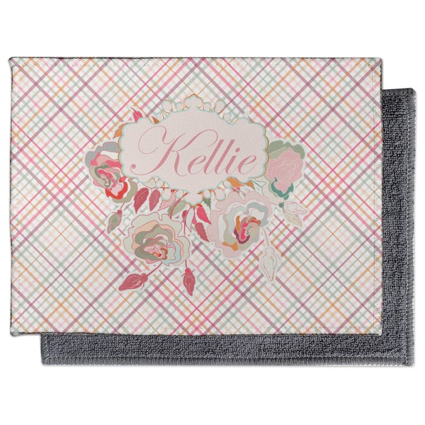Modern Plaid & Floral Electronic Screen Wipe - Flat