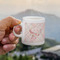 Modern Plaid & Floral Espresso Cup - 3oz LIFESTYLE (new hand)