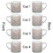 Modern Plaid & Floral Espresso Cup - 6oz (Double Shot Set of 4) APPROVAL