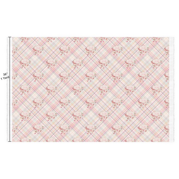 Modern Plaid & Floral Fabric Full Yard