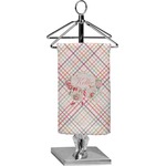 Modern Plaid & Floral Finger Tip Towel - Full Print (Personalized)