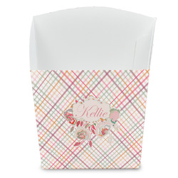Modern Plaid & Floral French Fry Favor Boxes (Personalized)