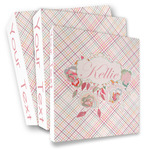 Modern Plaid & Floral 3 Ring Binder - Full Wrap (Personalized)
