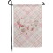 Modern Plaid & Floral Small Garden Flag - Double Sided w/ Name or Text