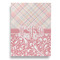 Modern Plaid & Floral Garden Flags - Large - Double Sided - BACK