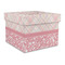 Modern Plaid & Floral Gift Boxes with Lid - Canvas Wrapped - Large - Front/Main