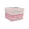 Modern Plaid & Floral Gift Boxes with Lid - Canvas Wrapped - Small - Front/Main