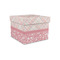 Modern Plaid & Floral Gift Box with Lid - Canvas Wrapped - Small (Personalized)