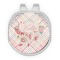 Modern Plaid & Floral Golf Ball Marker - Hat Clip - Silver