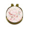 Modern Plaid & Floral Golf Ball Marker - Hat Clip - Gold