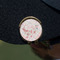 Modern Plaid & Floral Golf Ball Marker Hat Clip - Gold - On Hat