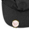 Modern Plaid & Floral Golf Ball Marker Hat Clip - Main - GOLD