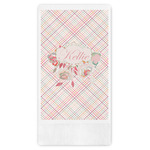Modern Plaid & Floral Guest Towels - Full Color (Personalized)