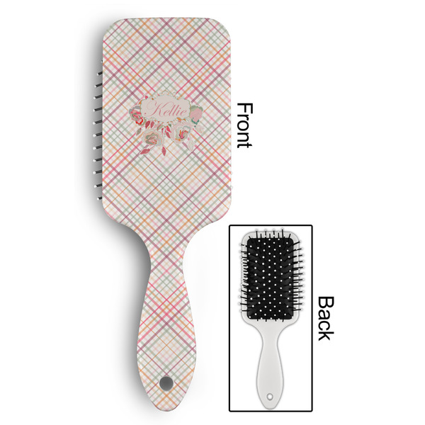 Modern Plaid & Floral Hair Brush - Approval