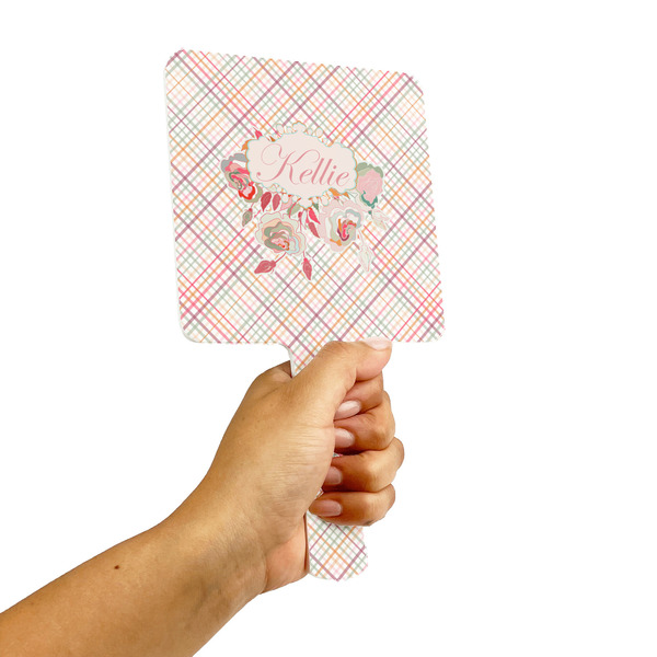 Modern Plaid & Floral Hand Mirrors - Alt View
