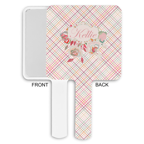 Modern Plaid & Floral Hand Mirrors - Approval