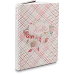 Modern Plaid & Floral Hardbound Journal - 7.25" x 10" (Personalized)