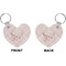 Modern Plaid & Floral Heart Keychain (Front + Back)