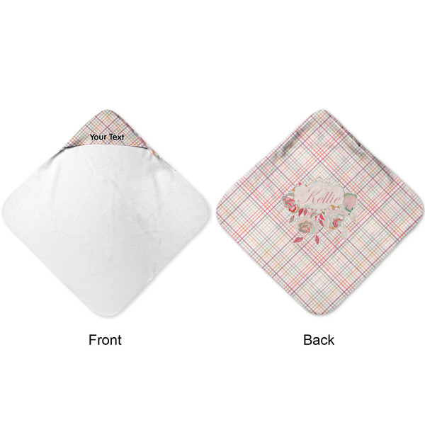 Modern Plaid & Floral Hooded Baby Towel- Approval
