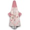 Modern Plaid & Floral Hooded Towel - Hanging