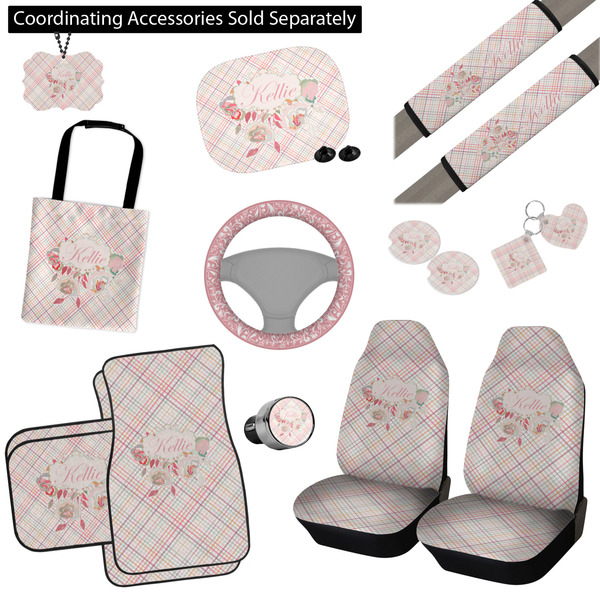Modern Plaid & Floral Interior Car Accessories