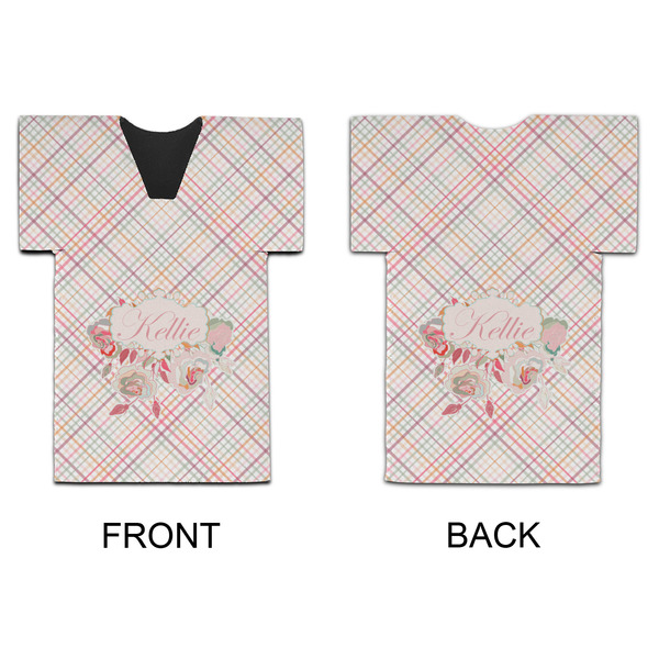 Modern Plaid & Floral Jersey Bottle Cooler - APPROVAL