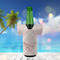 Modern Plaid & Floral Jersey Bottle Cooler - LIFESTYLE